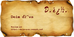 Deim Éva névjegykártya